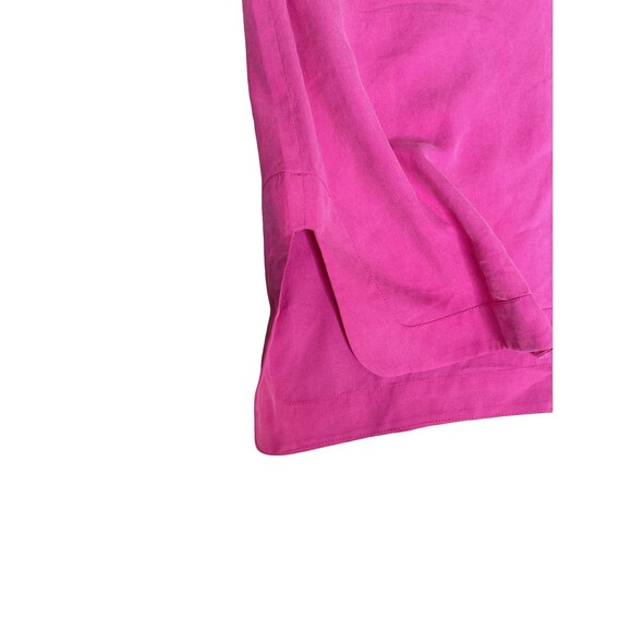 J. Crew Fuchsia Pink 100% Silk 3/4 Sleeve tunic Blouse Size 2 - Picture 6 of 9
